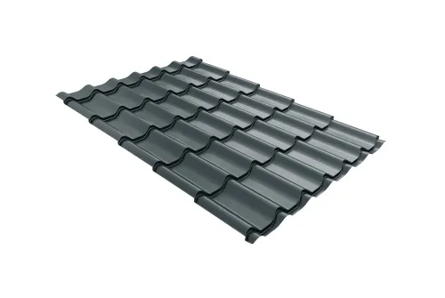 Металлочерепица Классик 0,5 GreenCoat Pural Matt RR 2Н3 (Ral 7016 Серый антрацит)