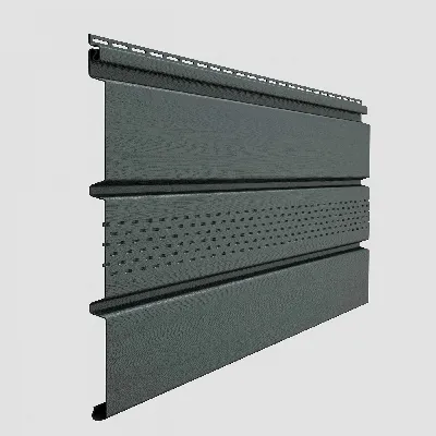 Фото: Софит Docke Standard Графит перфорация по центру Софит Docke Standard Графит перфорация по центру