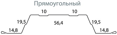Штакетник Прямоугольный 0,45 PЕ 8017