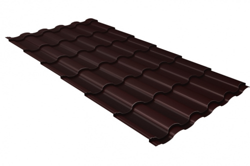 Металлочерепица Kredo 0,5 Satin Matt Ral 8017 Шоколад  
